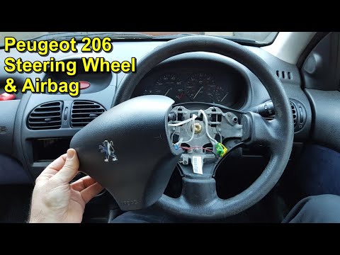 Как снять подушку руля пежо 206