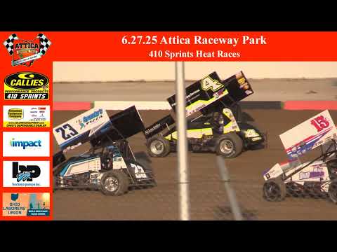 June 27th 2025 Attica Raceway Park Full Program - dirt track racing video image