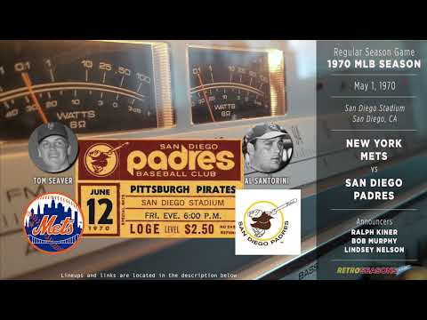 1970 New York Mets vs San Diego Padres - Radio Broadcast video clip
