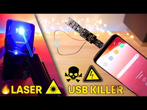 USB Killer 3.0 & Burning Laser vs Samsung Galaxy S8! Instant Death? - UCj34AOIMl_k1fF7hcBkD_dw