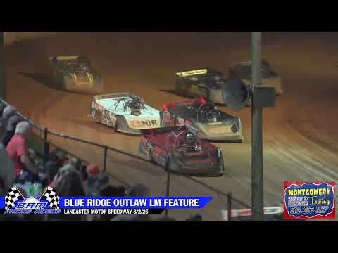Blue Ridge Outlaw Late Model Feature - Lancaster Motor Speedway 8/2/25 - dirt track racing video image