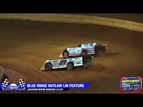 Blue Ridge Outlaw Late Model Feature - Lancaster Motor Speedway 6/1/24 - dirt track racing video image
