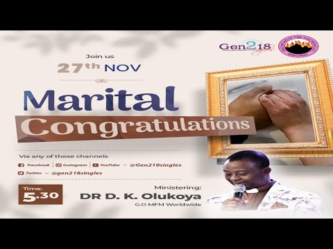 MFM Gen218 Marital Congratulations 27-11-21 (Dr D. K. Olukoya)