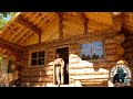 A Cabin in the Woods,  Roof, Windows  Building an Off Grid Log Cabin Alone in the Wilderness, Ep22