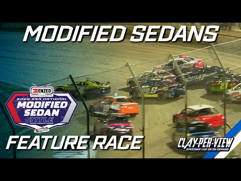 Modified Sedans | National Title 2024/25 - Mildura - 20th Apr 2025 | Clay-Per-View - dirt track racing video image