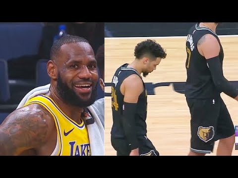 LeBron James Disrespects Small Grizzlies After Clutch Shot! Lakers vs Grizzlies