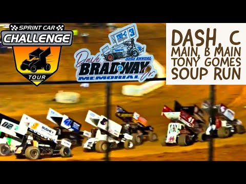 Dave Bradway SCCT | TONY GOMES SOUP RUN | C MAIN, B MAIN &amp; DASH - dirt track racing video image