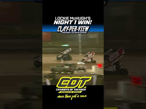 Lockie McHugh's Night 1 Win at Chariots of Thunder 2025 - dirt track racing video image