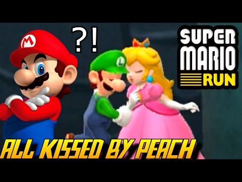 Super Mario Run - Every Character gets kissed by Peach - UC-2wnBgTMRwgwkAkHq4V2rg