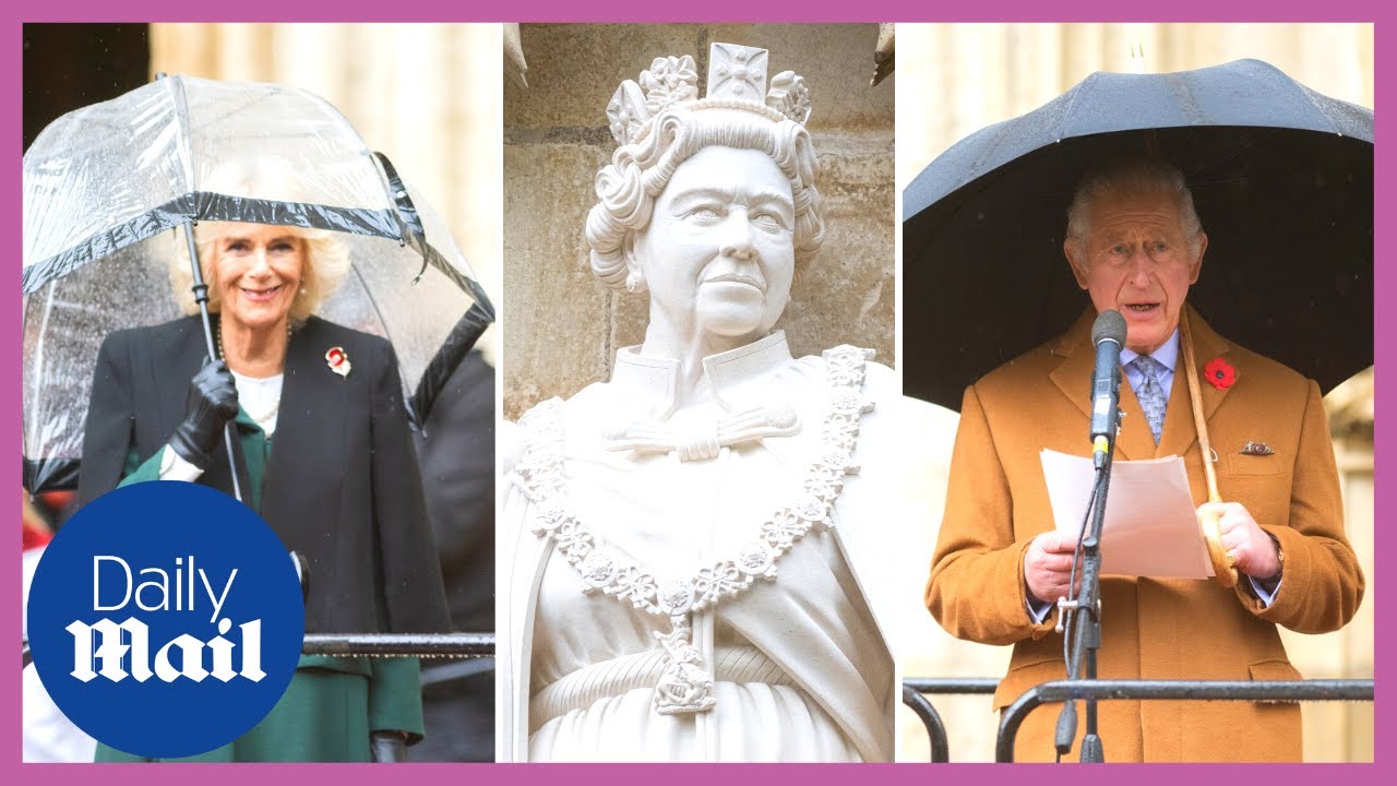 Queen Elizabeth II: King Charles III and Queen Consort Camilla unveil statue of Her Majesty