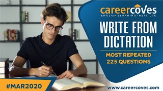 March - Write From Dictation - PTE 2020 