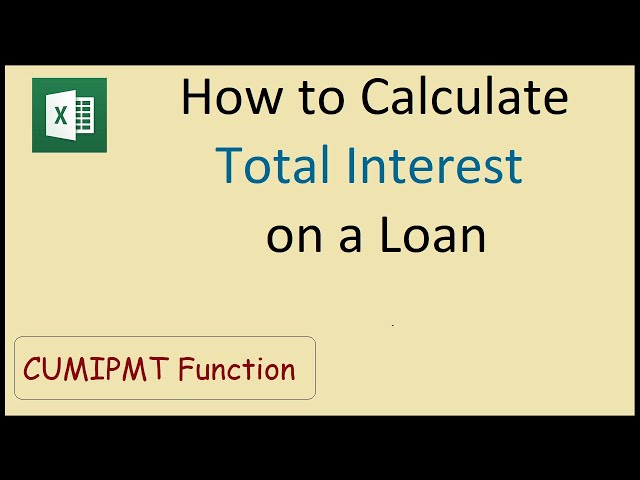 How to Calculate Total Interest Paid on a Loan in Excel