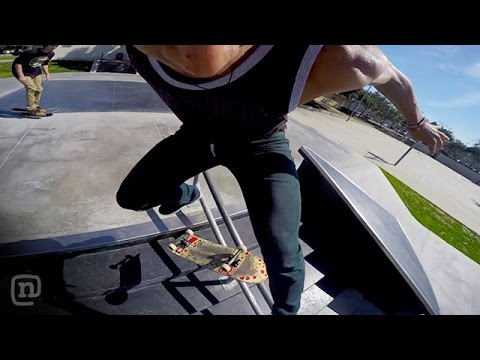 Angel Munoz Skateboarding POV GoPro Footage on NKA - UCsert8exifX1uUnqaoY3dqA