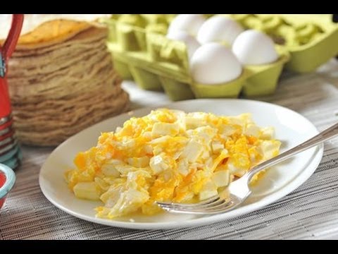 Huevos revueltos con queso panela - Scrambled eggs with cheese - Recetas de huevo - UCvg_5WAbGznrT5qMZjaXFGA