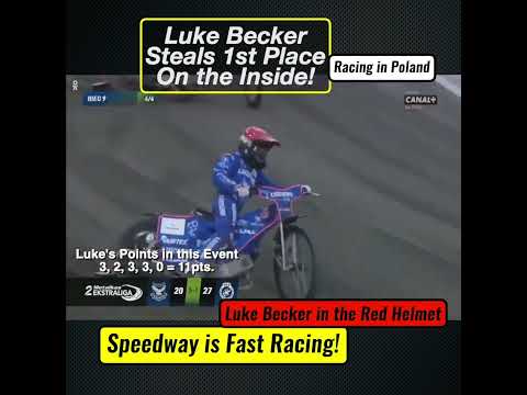 Becker Steals 1st Place in Poland! Racing is Serious Business #racing #speedway - dirt track racing video image