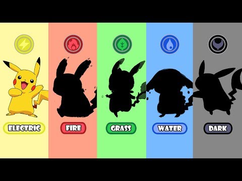 Requests #2 - Pokemon Type Swap: Pikachu Fire, Water, Grass And Dark. - UCxPINMqZB13xJeveqDAnRjw