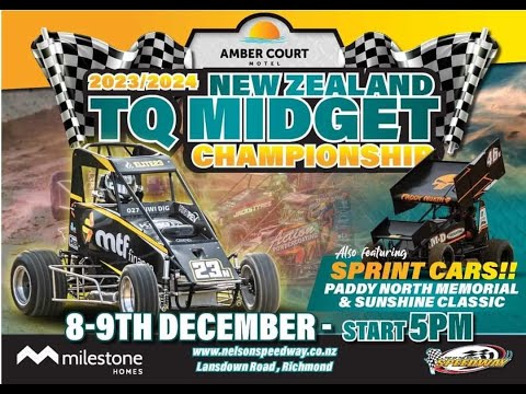 2024 Amber Court Motel Nelson New Zealand TQ Championships Night 1 - dirt track racing video image