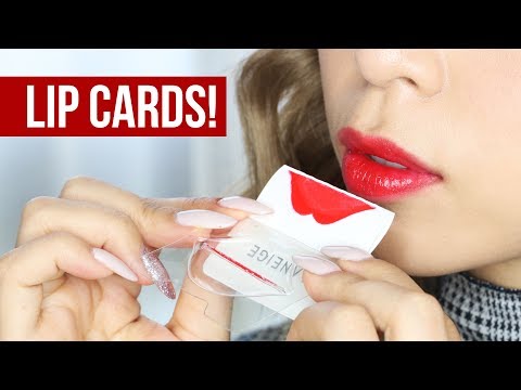 A New Way To Apply Lipstick! Laneige Lip Cards - Tina Tries It - UC0ng0jJflTuJBBH5DGvr1Pw