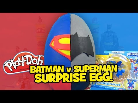 Batman vs Superman Play-Doh Surprise Egg with Batman Toys and Justice League Toys by KidCity - UCCXyLN2CaDUyuEulSCvqb2w