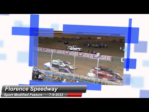 Florence Speedway - Sport Modified Feature - July 9, 2022 - dirt track racing video image