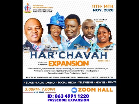 INTERNATIONAL DRAMA MINISTERS WORKSHOP - HAR'CHAVAH [EXPANSION] Day 1