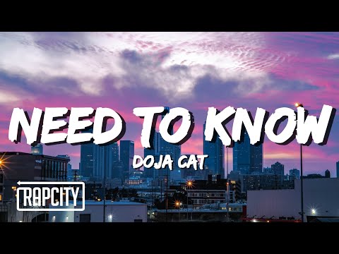 Doja Cat - Need To Know (Lyrics)