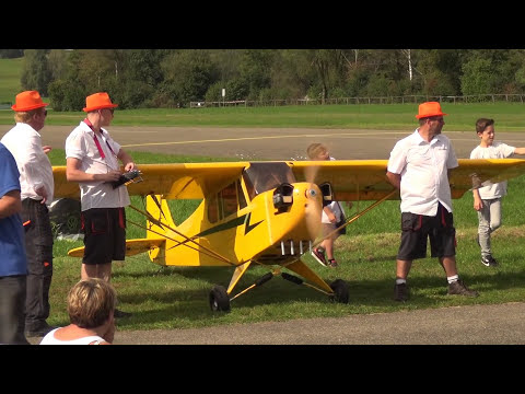 Gigantic RC Piper and Super Decathlon BIG RC Planes Hausen 2016 Flight Show - UCTLEcIaYJEbUEzQc3-ZvruQ