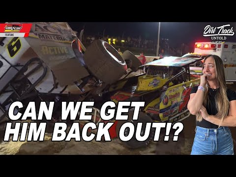 BIGGEST MODIFIED WRECK EVER! Massive Carnage at Selinsgrove Speedway - dirt track racing video image
