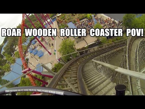 Roar Wooden Roller Coaster POV Six Flags Discovery Kingdom - UCT-LpxQVr4JlrC_mYwJGJ3Q