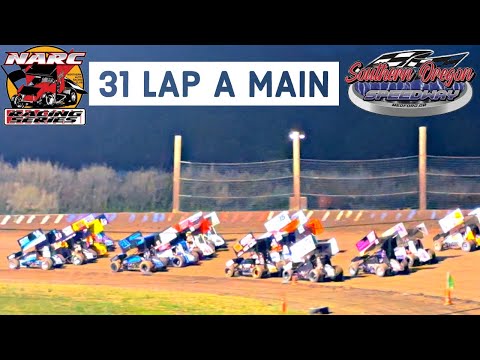 A Main NARC 410 Sprint Car | Southern Oregon Speedway | Fastest Four Days Night 1 | June 15th, 2023 - dirt track racing video image