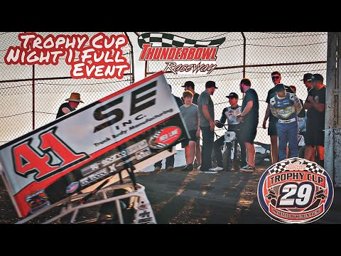 Trophy Cup Night 1 | FULL EVENT | Heats 1-8, C, (2) B Mains &amp; A Main Thunderbowl Raceway Tulare Ca - dirt track racing video image