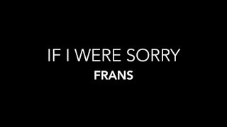 Frans - If I Were Sorry - Lyrics (melodifestivalen)