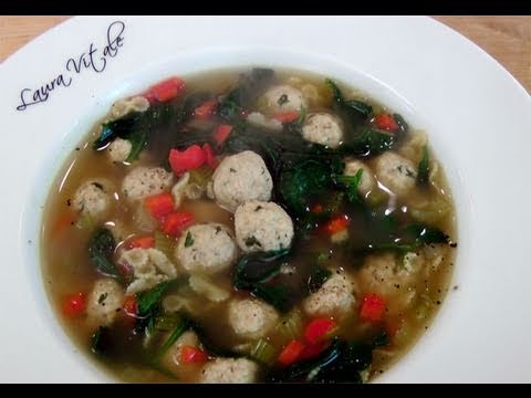 How to make Italian Wedding Soup - Recipe by Laura Vitale - Laura in the Kitchen Ep. 105 - UCNbngWUqL2eqRw12yAwcICg