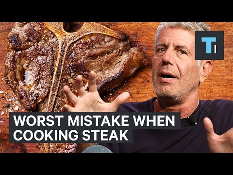 Anthony Bourdain on the worst mistake when cooking steak - UCVLZmDKeT-mV4H3ToYXIFYg