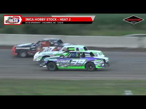 Stock Car &amp; Hobby Stock | US 30 Speedway | 7-4-2019 - dirt track racing video image