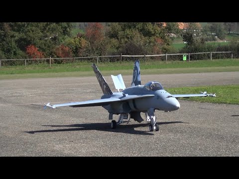 R/C Boeing F/A-18 Hornet Swiss Air Force Scale turbine Model Jet Hausen Flugtag 2015 - UCTLEcIaYJEbUEzQc3-ZvruQ