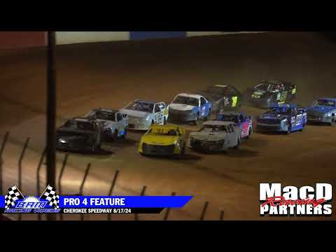 Pro 4 Feature - Cherokee Speedway 8/17/24 - dirt track racing video image