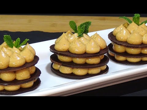 Delicioso Milhojas de chocolate con crema dulce de leche (Reto 3 ingredientes)  - Recetas de cocina - UC5ONfXPjWgqElh0NZaRJ1tg