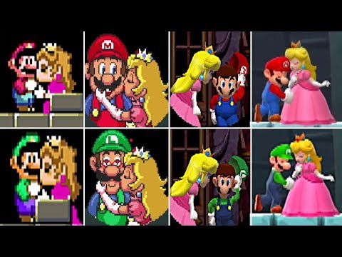 Evolution Of Mario & Luigi Getting Kissed By Princess Peach And More! (1990-2017) - UCwtnZUOk44DCCFFT6QG6LdA