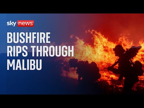 Franklin Fire: Dramatic aerial footage shows fire raging in Malibu, California