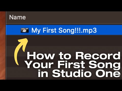 Record Your First Song in #StudioOne