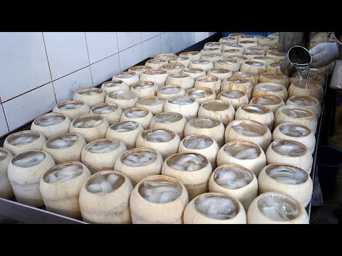 신기한 코코넛 젤리 만들기 / coconut jelly making - thai street food