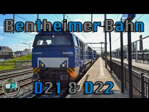 DOUBLE TRACTION! Bentheimer Eisenbahn D21 & D22 passes Oldenzaal!