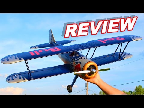 Flitework Red Bull PT-17 Stearman REVIEW - RC Biplane - TheRcSaylors - UCYWhRC3xtD_acDIZdr53huA