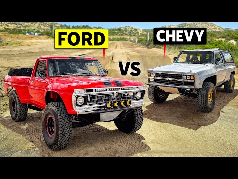 Classic Ford vs. Chevy Off-Road Showdown: Hoonigan Battle