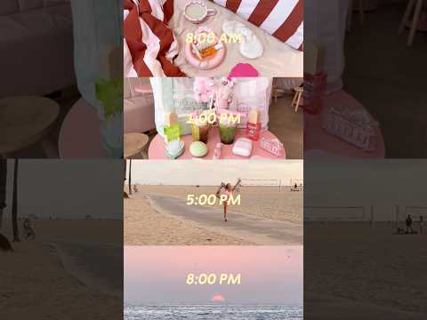 8 am to 8 pm 🍵🛼☀️🩷 #timestamps #pinterestinspired