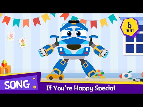 Special compilation | If You're Happy - Hokey Pokey | 6 <strong>mins</strong> Robottrains Kids song
