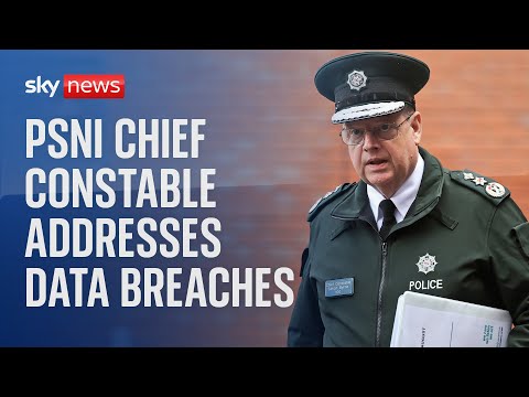 PSNI Chief Constable Simon Byrne holds news conference after 'critical' data breaches
