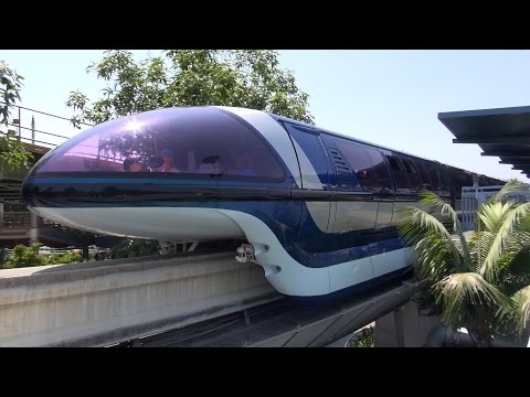 Disneyland Monorail FULL Ride from Front Cab, Grand Circle Tour 2015, Through DCA, Downtown Disney - UCe-gHr2O_LP7t0YJYHZQZlg