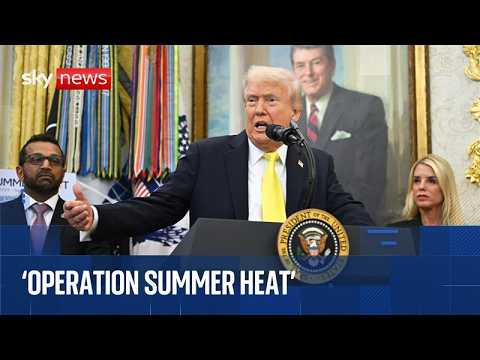 Trump and FBI director Kash Patel hold news conference at the White House